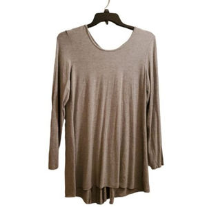 Soft Surroundings Women's Size M Long Sleeve Gray Tunic Top